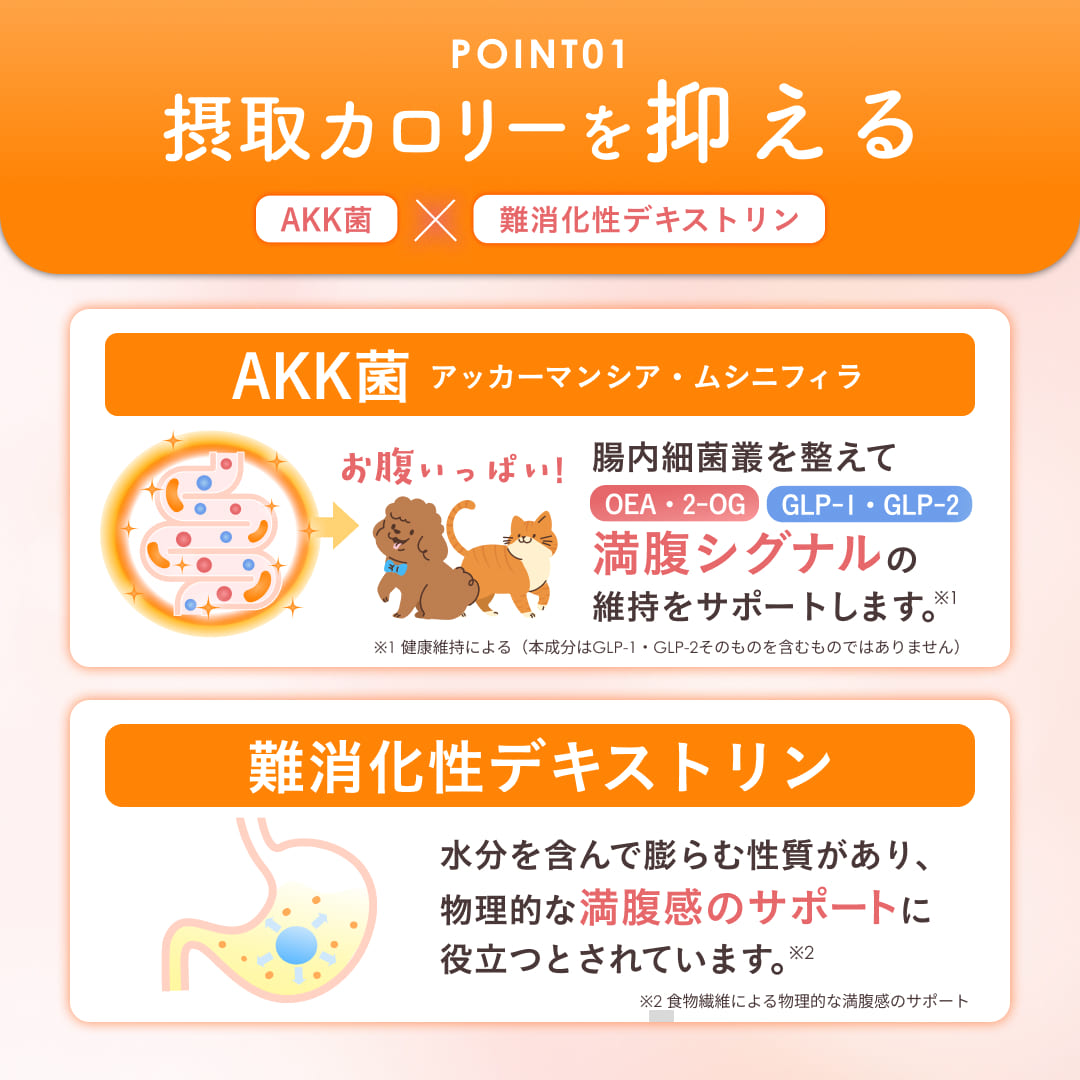 【犬・猫用】ダイエットサプリメント カロリーセーブ & 代謝サポート チキン味  粉末 45g