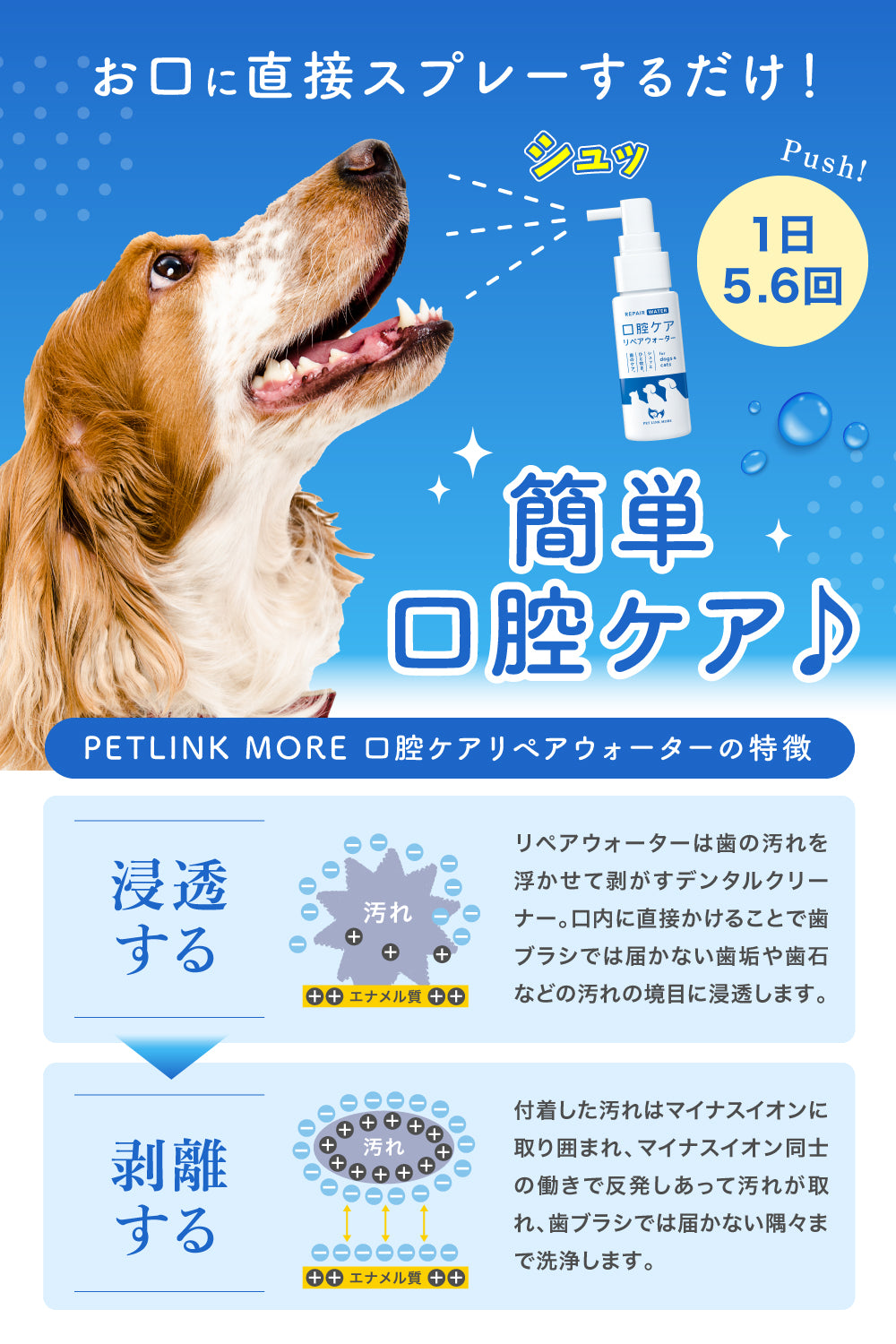 【犬・猫用】口腔ケア リペアウォーター 50ml