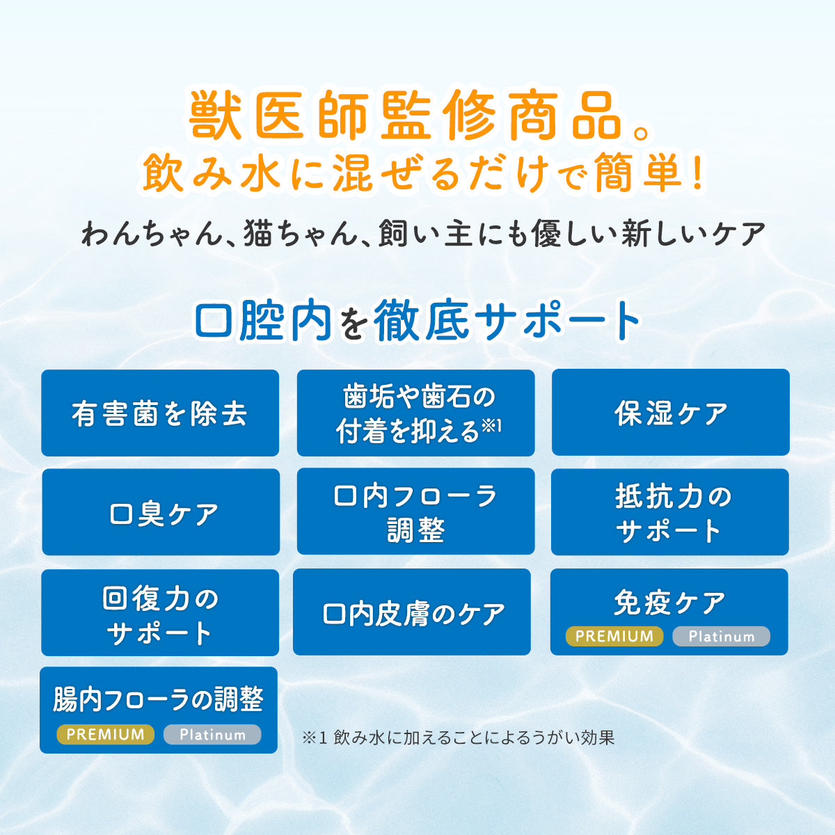 【犬・猫用】口腔ケアウォーター PREMIUM