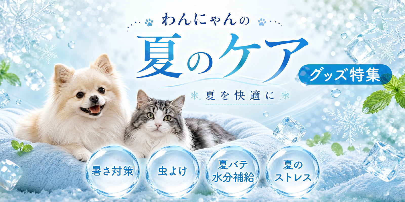 わんにゃん夏のケアグッズ特集